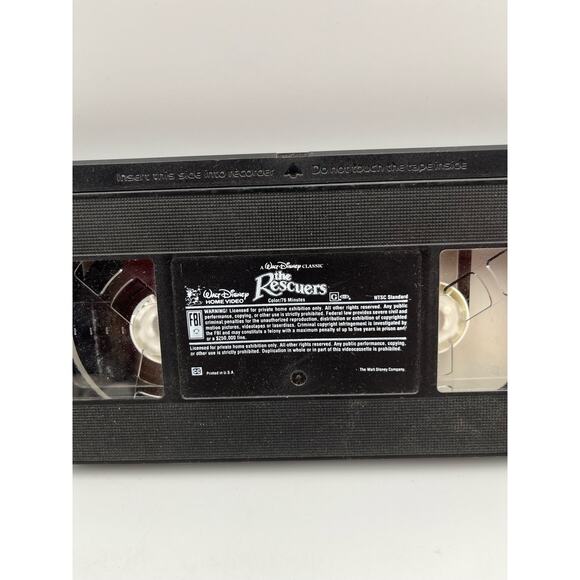 Vintage The Rescuers (VHS, 1992) No Box - Picture 1 of 2